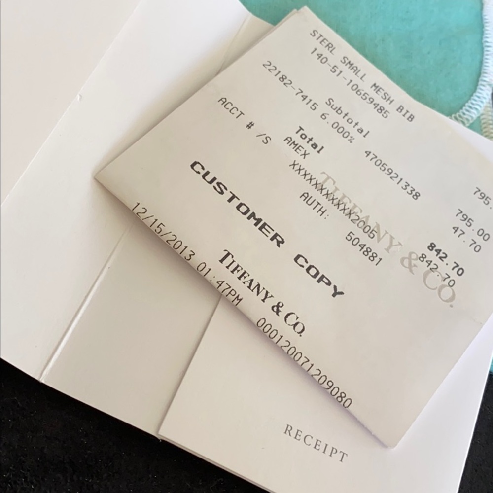 Tiffany Small Mesh Bib necklace